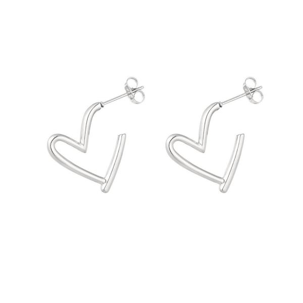 Fall in love oorbellen zilver