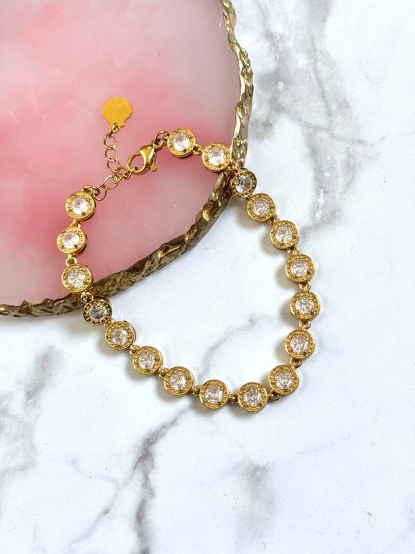 Diamond armband goud