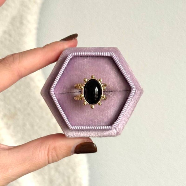 Gina ring zwart
