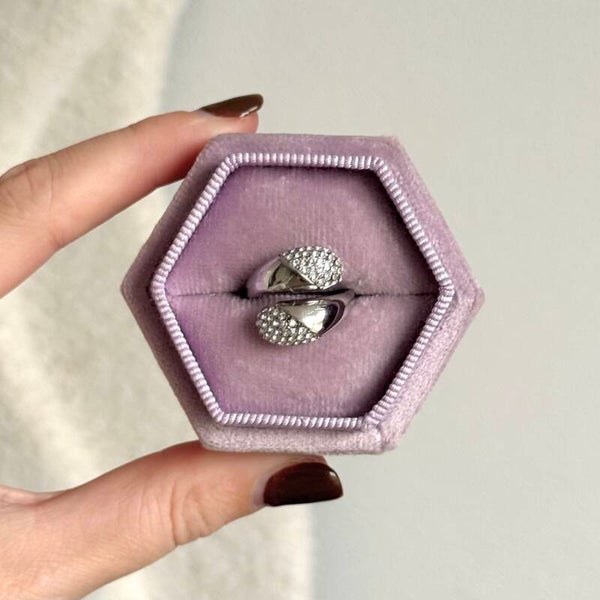 Golden aura ring zilver