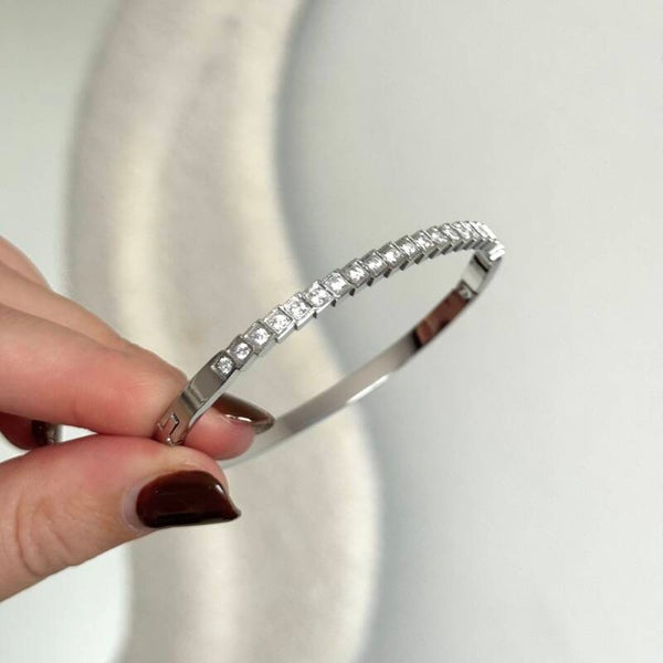 Pure shine bangle zilver