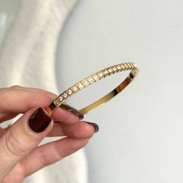 Pure shine bangle goud