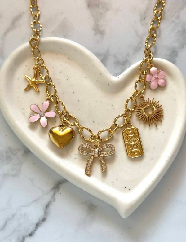 Handgemaakte ketting met bedels