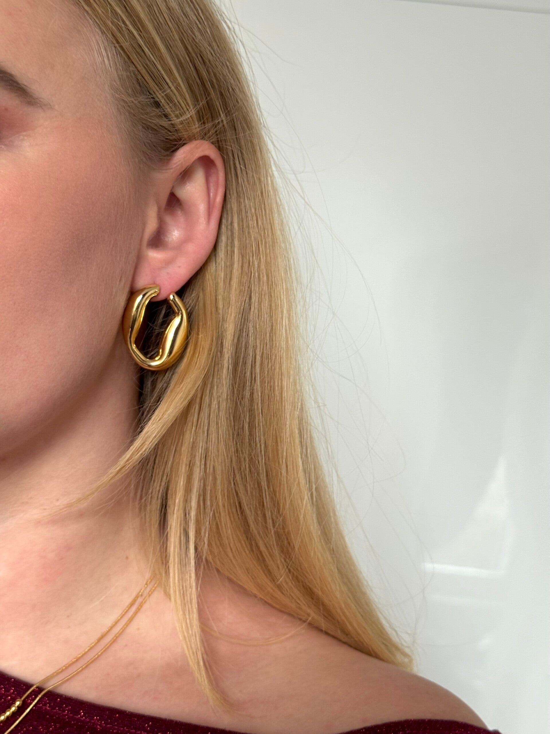 Liquid wave oorbellen