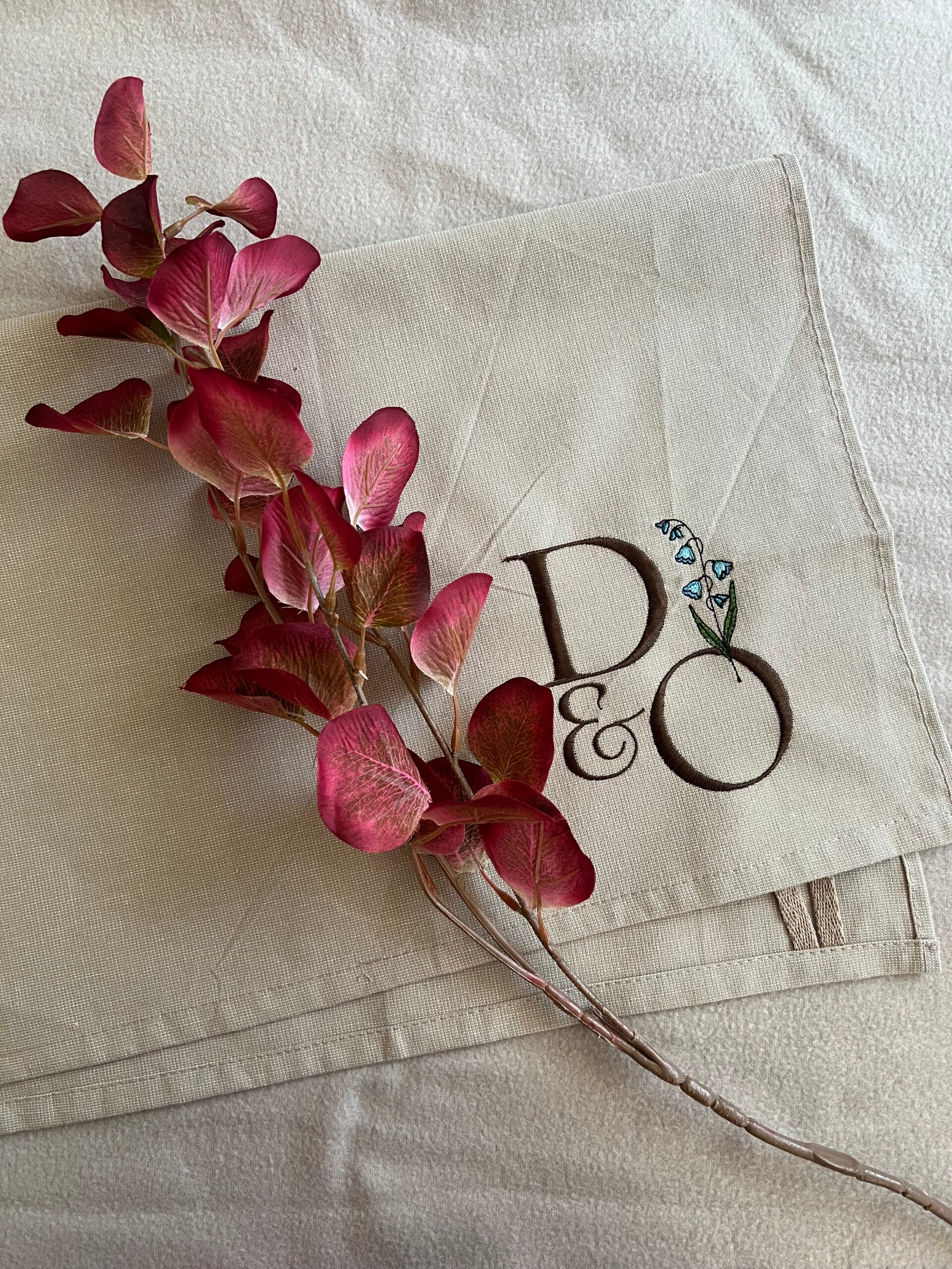 Geschirrtuch mit Initialien