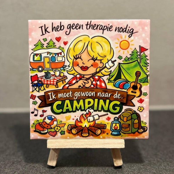 camping vrouw