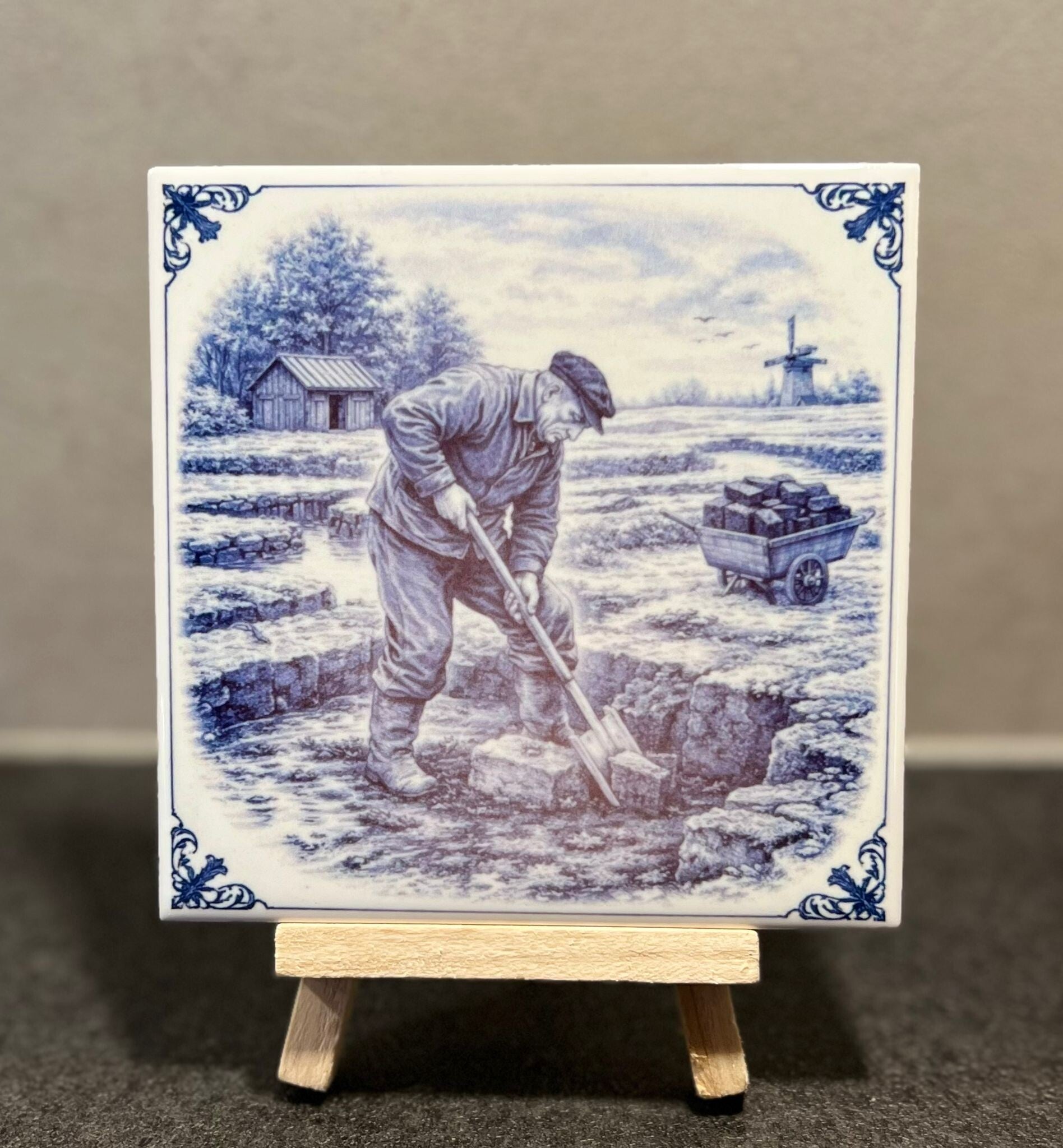 Turfsteker Delfts blauw