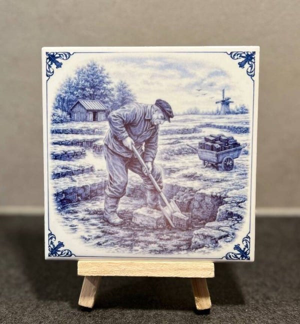 Turfsteker Delfts blauw