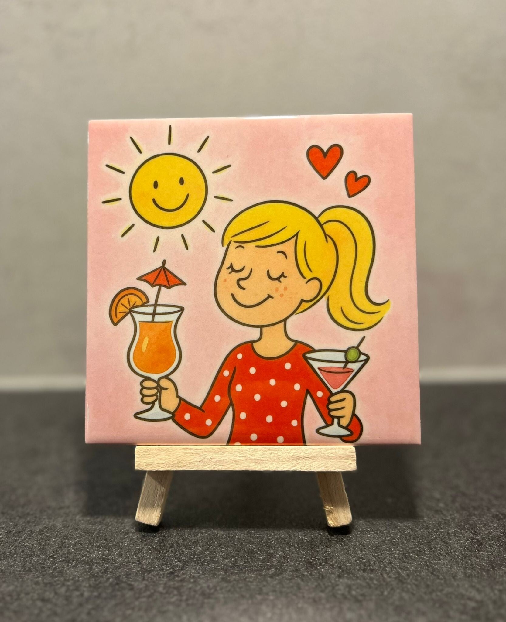 Meisje met cocktails