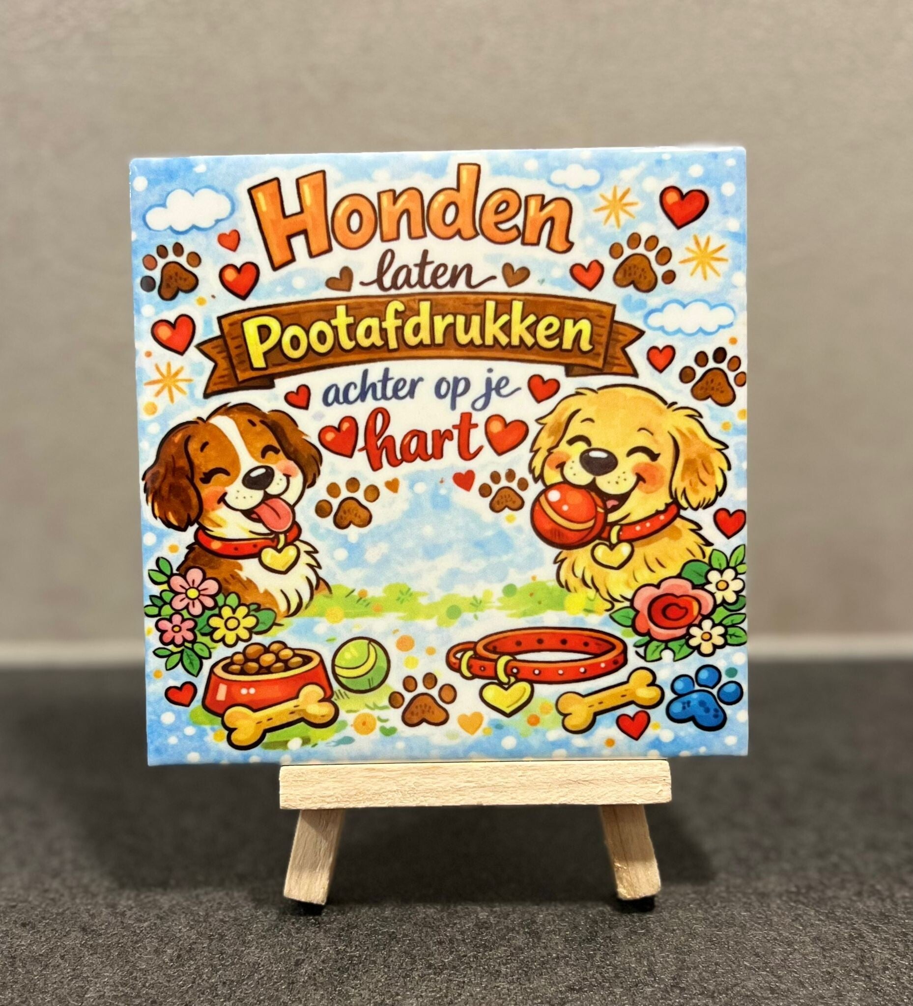Honden laten pootafdrukken achter op je hart