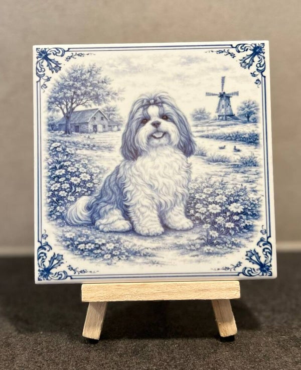 Shih tzu Delftsblauw