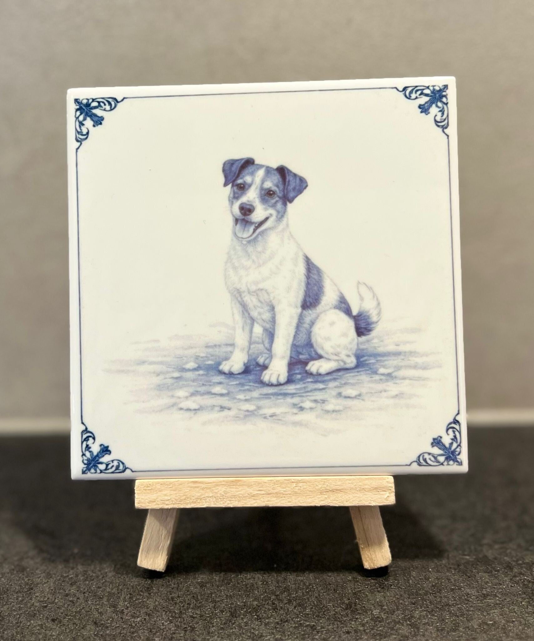 Jack russel Delftsblauw