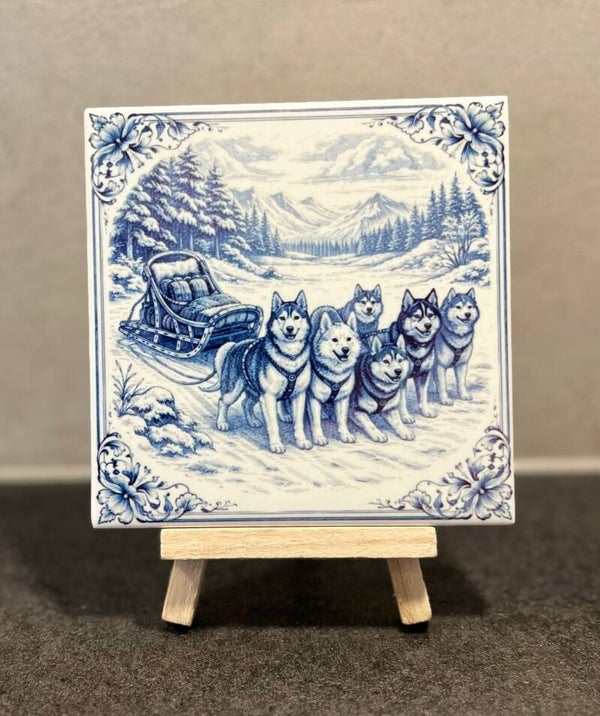 Husky sledeteam Delftsblauw