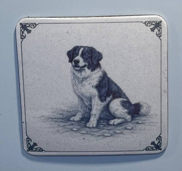 Magneet border collie delfts blauw
