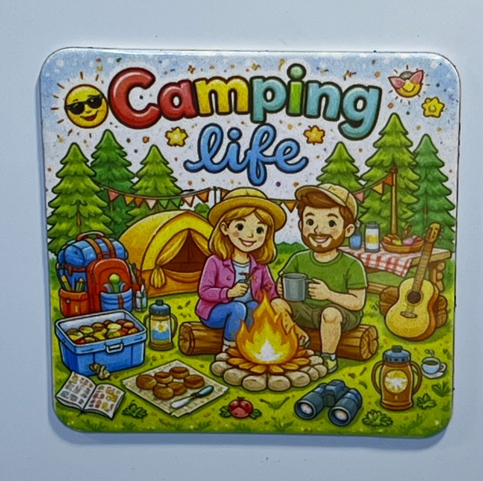 Magneet campinglife kleurrijk