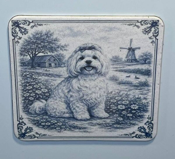 Magneet maltezer delfts blauw