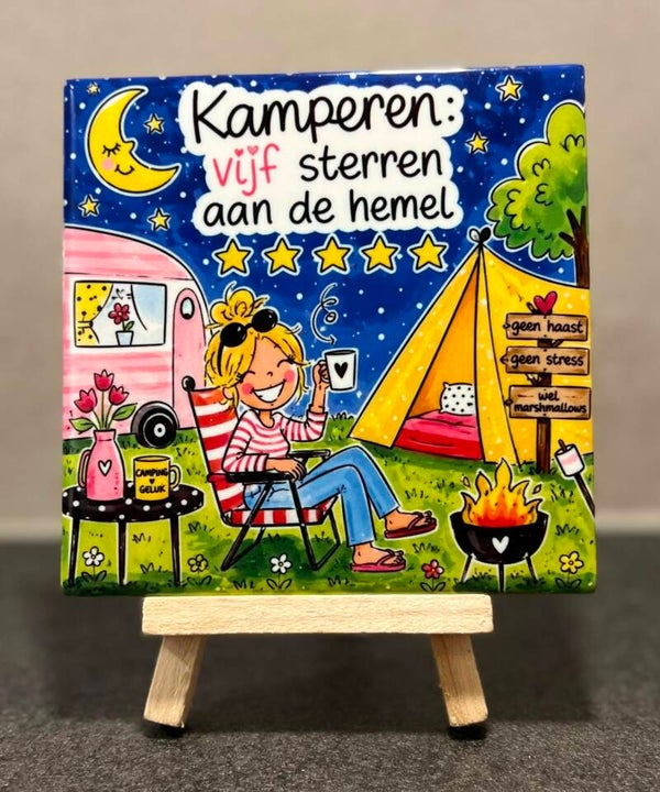 kamperen vijf sterren aan de hemel