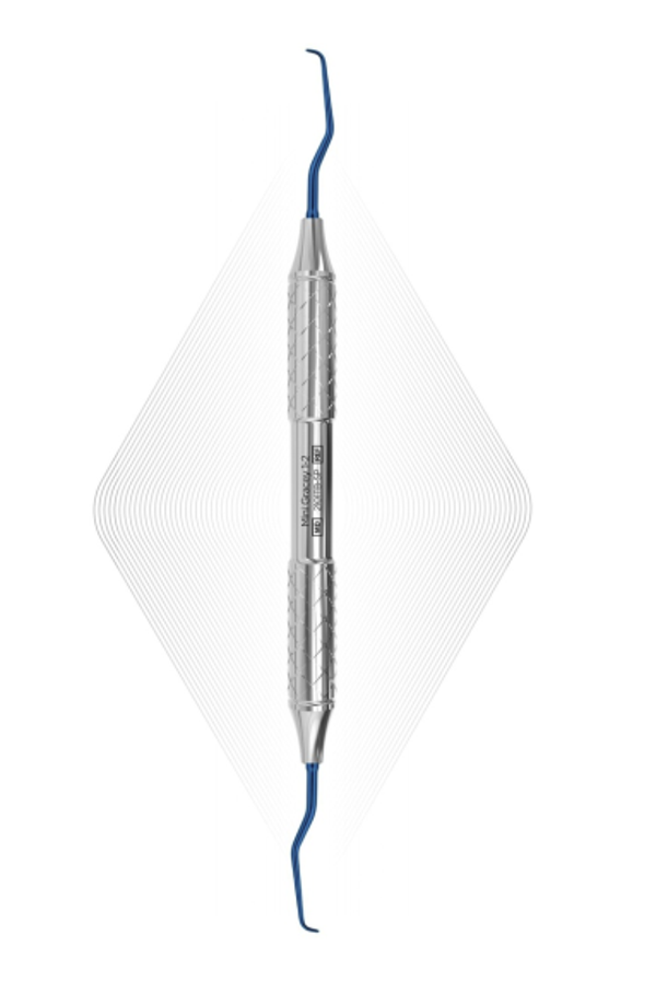 2101TBSP ErgoDenta Mini Gracey 1-2, Blue, For Implants (Titanium)
