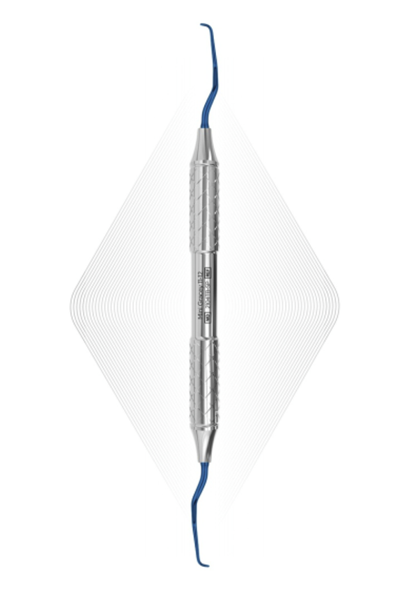 2104TBSP ErgoDenta Mini Gracey 11-12, Blue, For Implants (Titanium Tip). Ergo Steel Plus SP Handle 9.5mm.