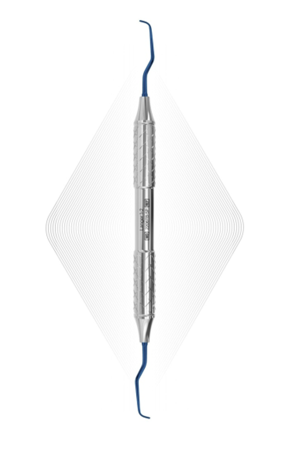 2206TBSP ErgoDenta Langer 1-2, Blue, For Implants (Titanium Tip).  Ergo Steel Plus SP Handle 9.5mm.