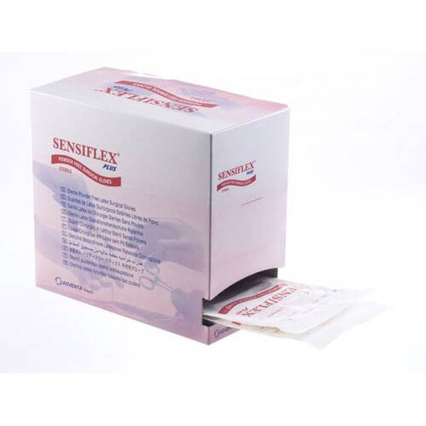 1123006 SensiFlex Plus, Latex, steriel, poedervrij, Maat 8,5 (50 pr)