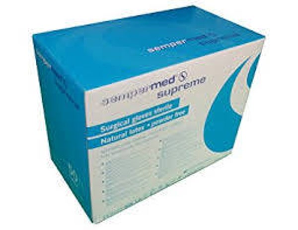 010016 SEMPERMED SUPREME HANDSCHOENEN LATEX POEDERVRIJ STERIEL MAAT 9.0 WIT (50pr)