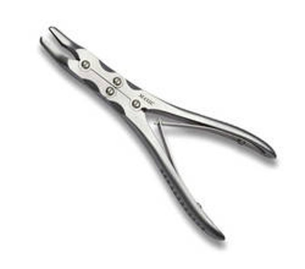 70.H0486 - CURVED BONE-CUTTING FORCEPS, DOUBLE JOINT-18 CM