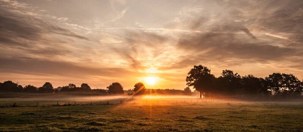 Zonsopgang Gilderhauserweg, Losser, Twente
