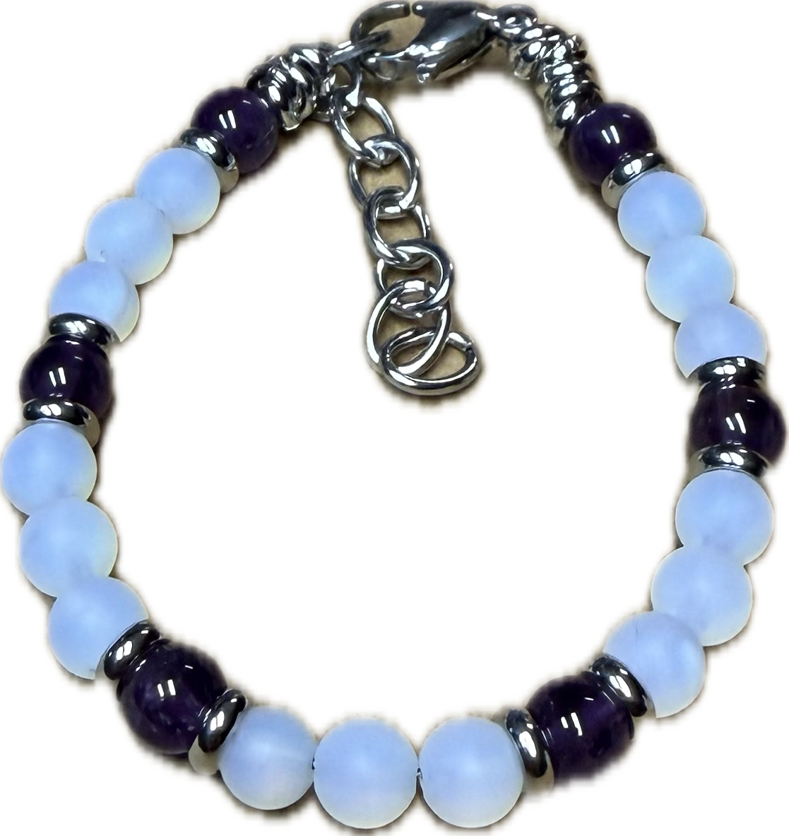 Bracciale Yin e Yang Ametista e Opalite