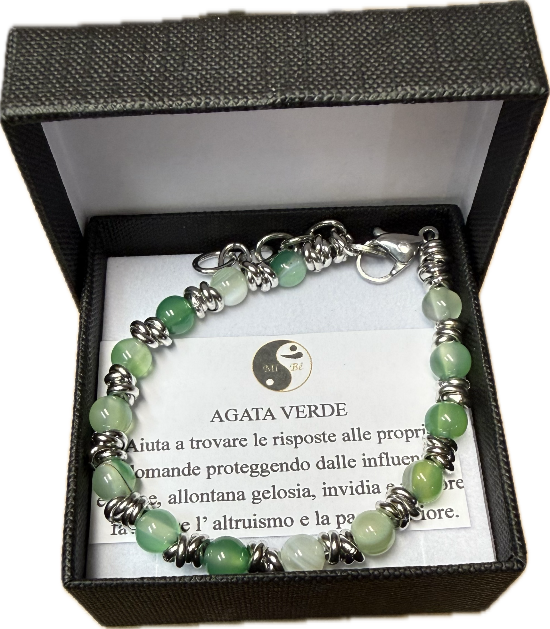 Agata Verde Striata con Nodini