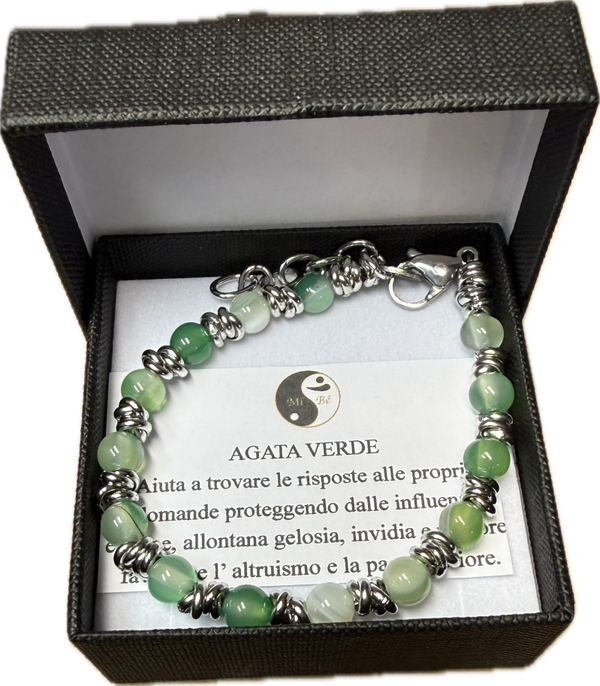 Agata Verde Striata con Nodini