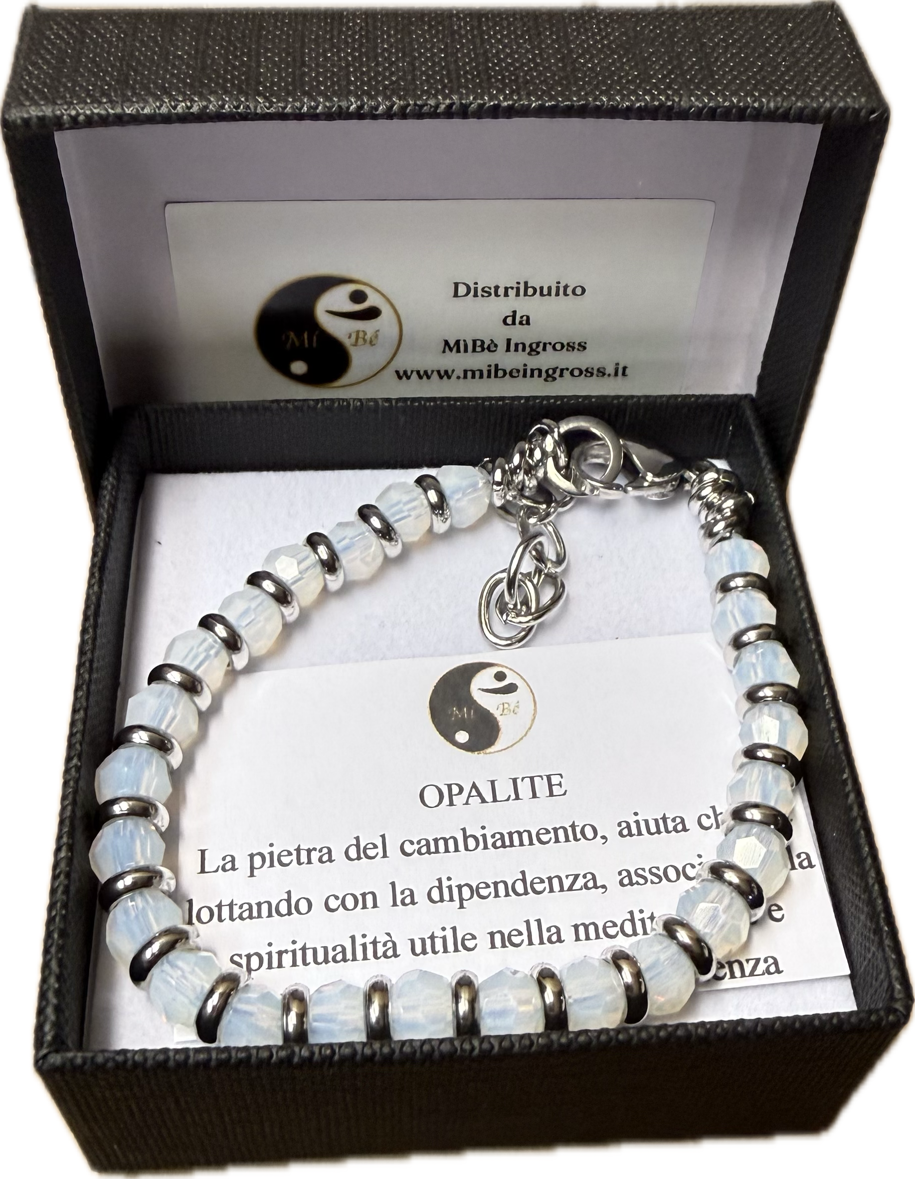 Opalite Sfacettata con Rondella