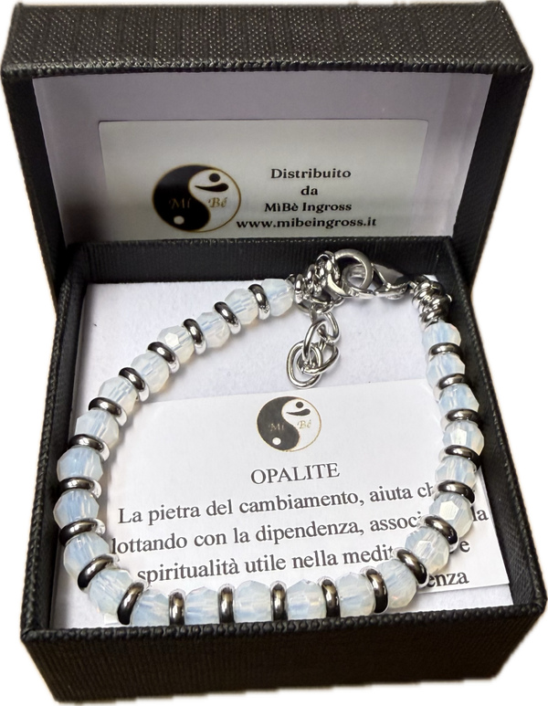 Opalite Sfacettata con Rondella