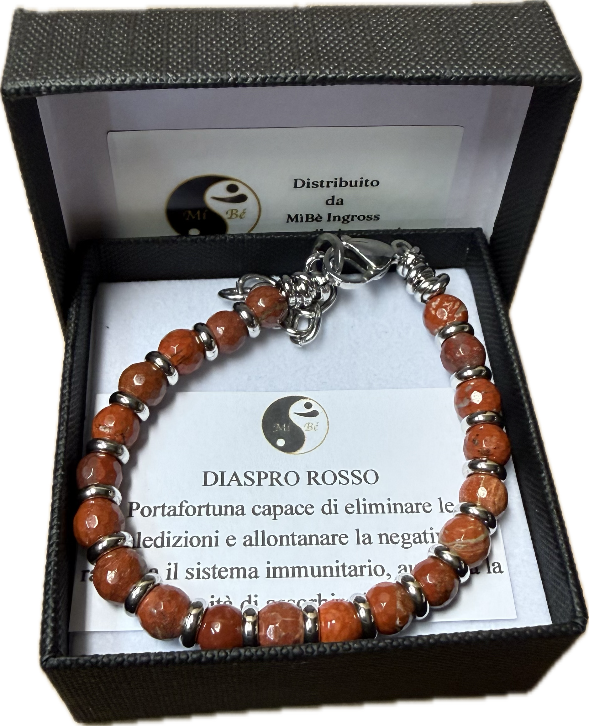 Diaspro Rosso Sfacettato con Rondella