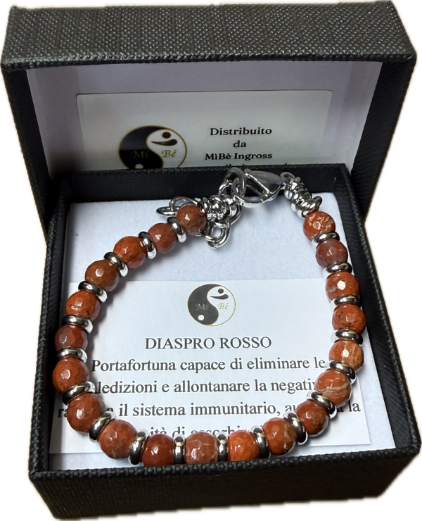 Diaspro Rosso Sfacettato con Rondella