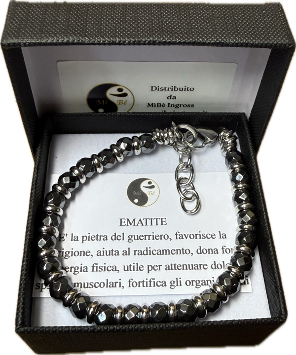 Ematite Sfacettata con Rondella