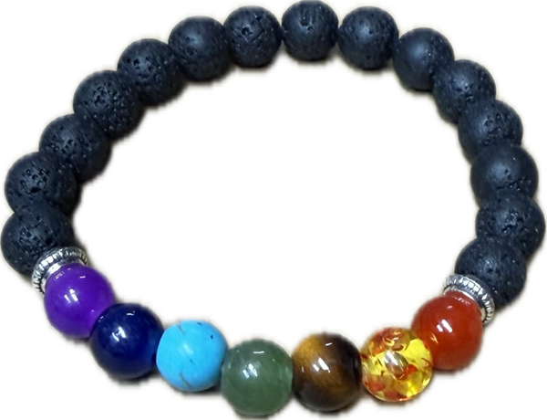 Bracciale Pietra Lavica 7 Chakra