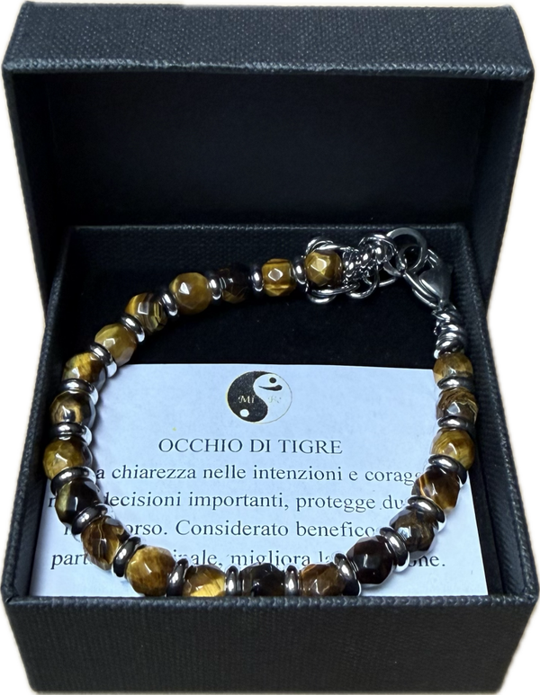 Occhio di Tigre Sfacettato con Rondella
