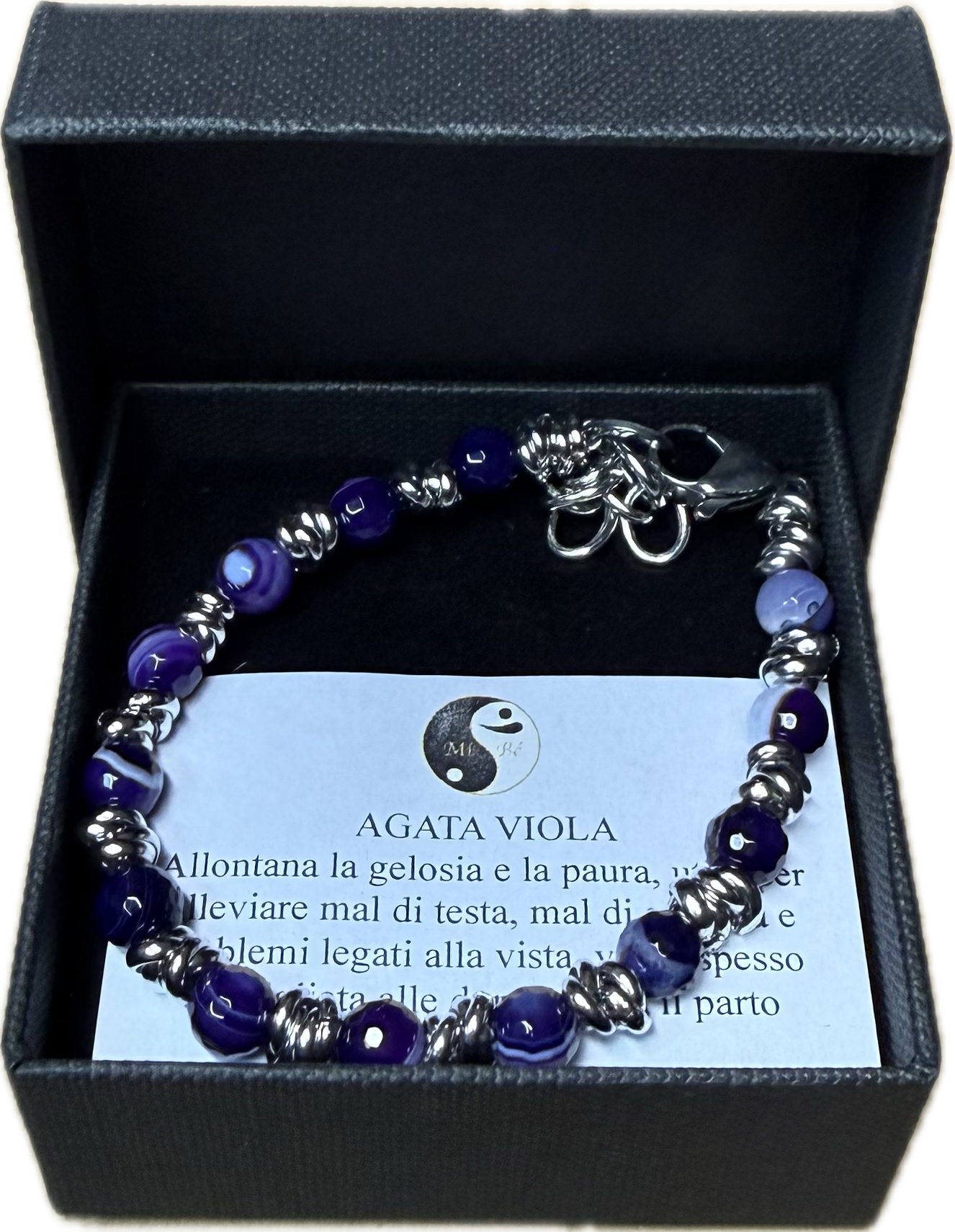Agata Viola Sfacettata con Nodini