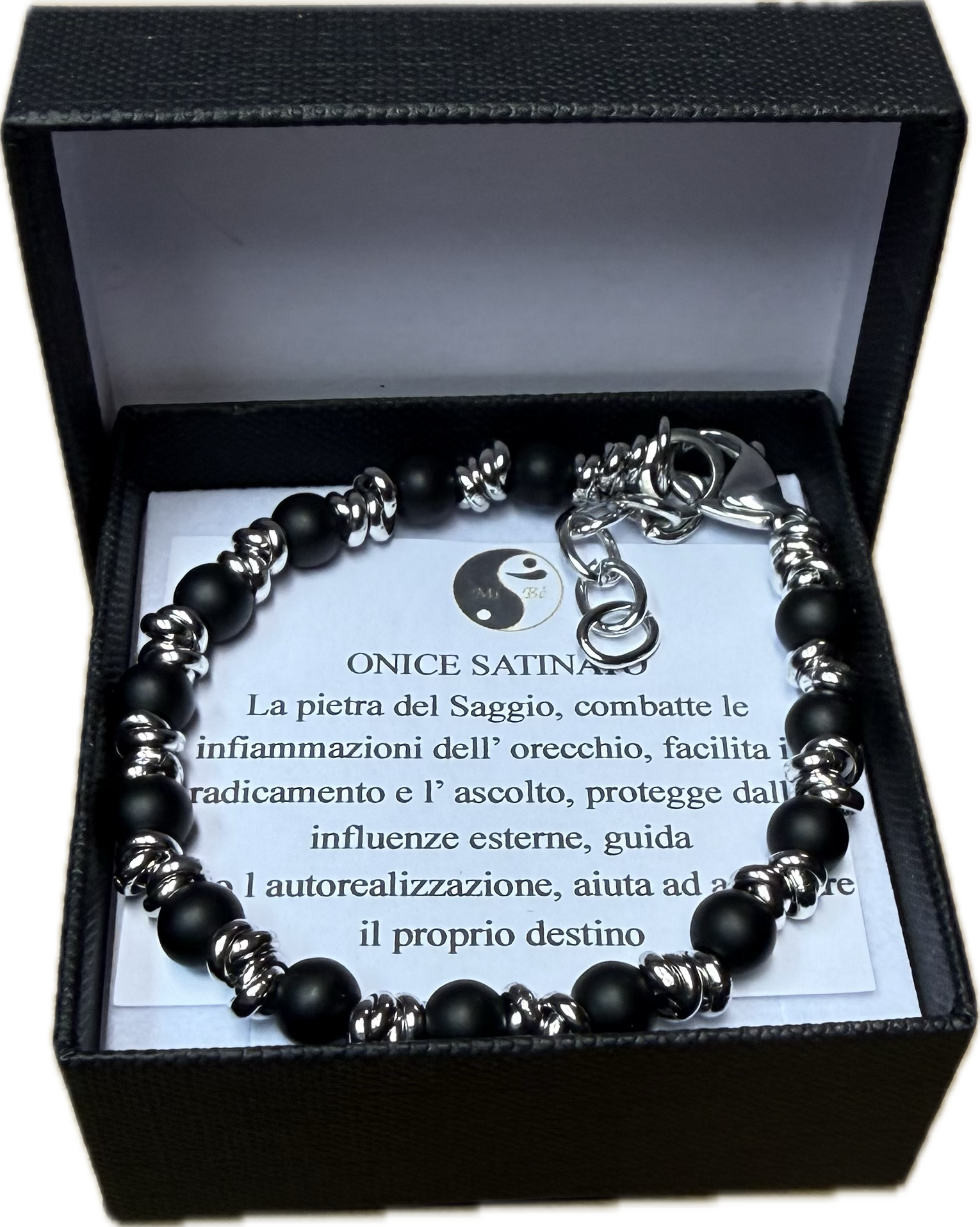 Onice Nero Satinato con Nodini