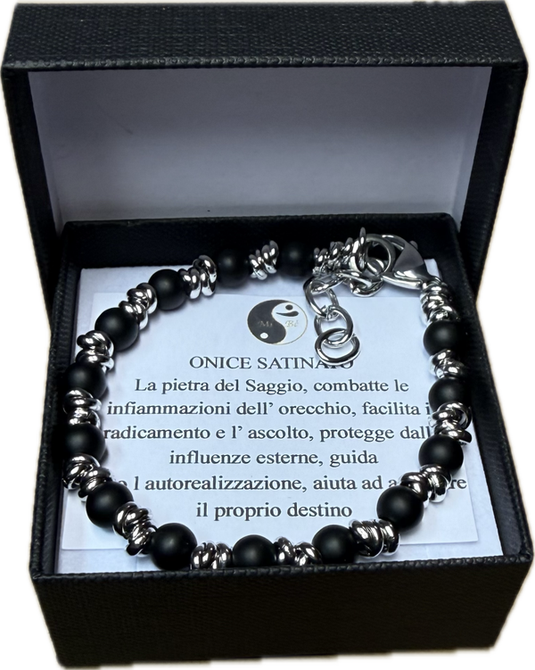 Onice Nero Satinato con Nodini