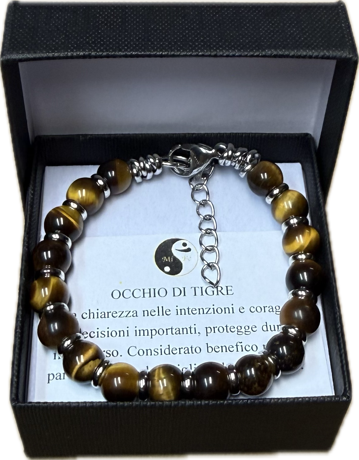 Occhio di Tigre 8mm con Rondella