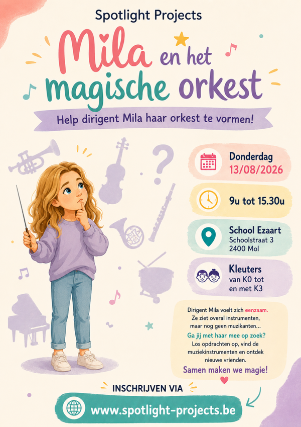 Dagkamp Mila en het Magische Orkest 13/08/2026