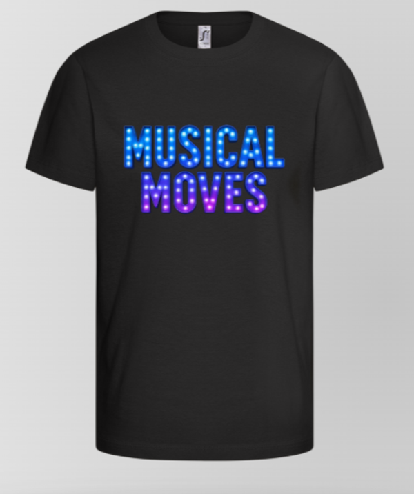 T-shirt kind zwart Musical Moves