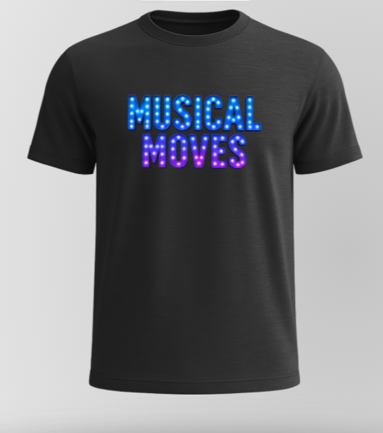 T-shirt tieners zwart Musical Moves
