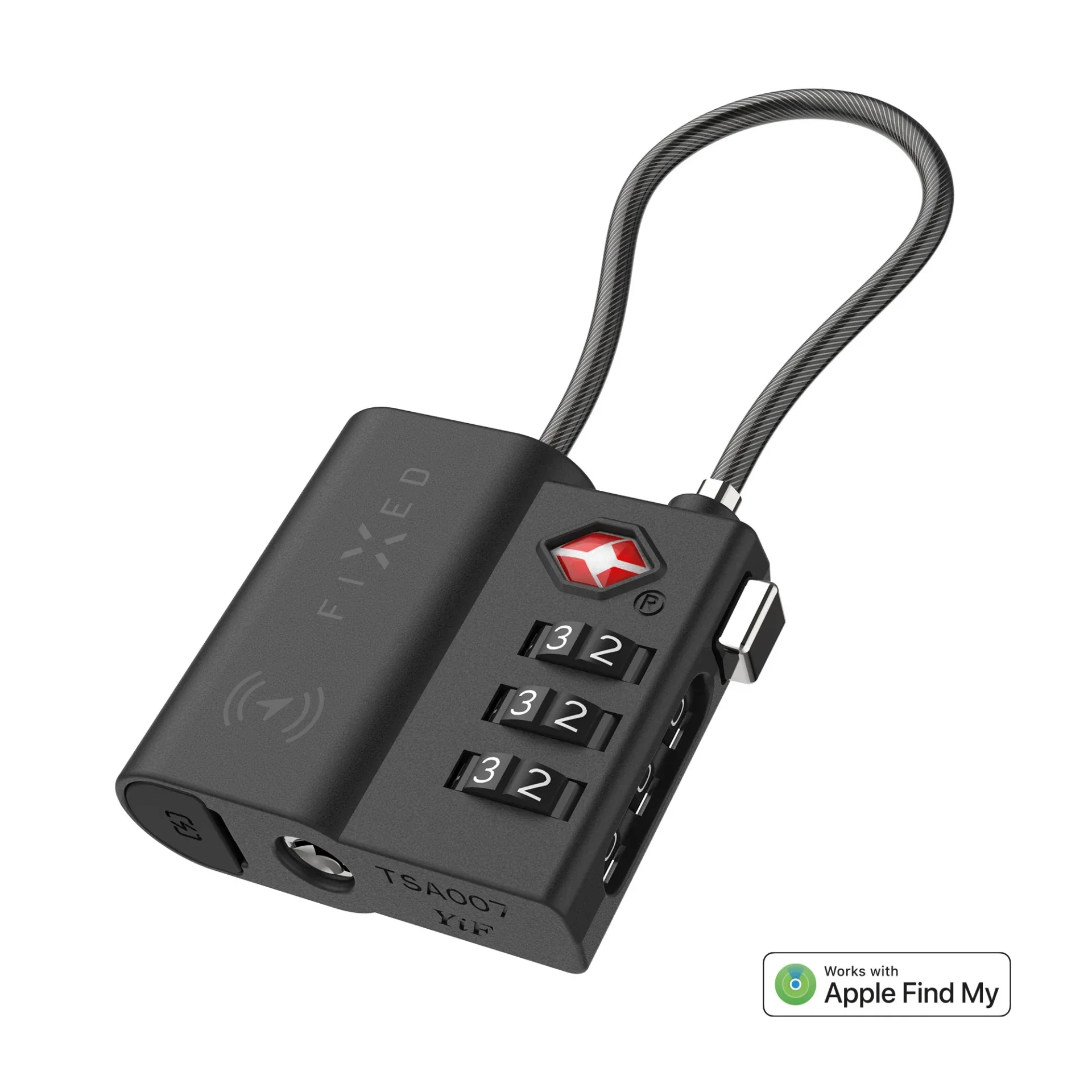 FIXED Tag Lock mit Find My Support und TSA, schwarz