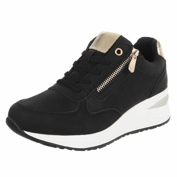 Dames Sneakers met Rits en Verhoogde Zool