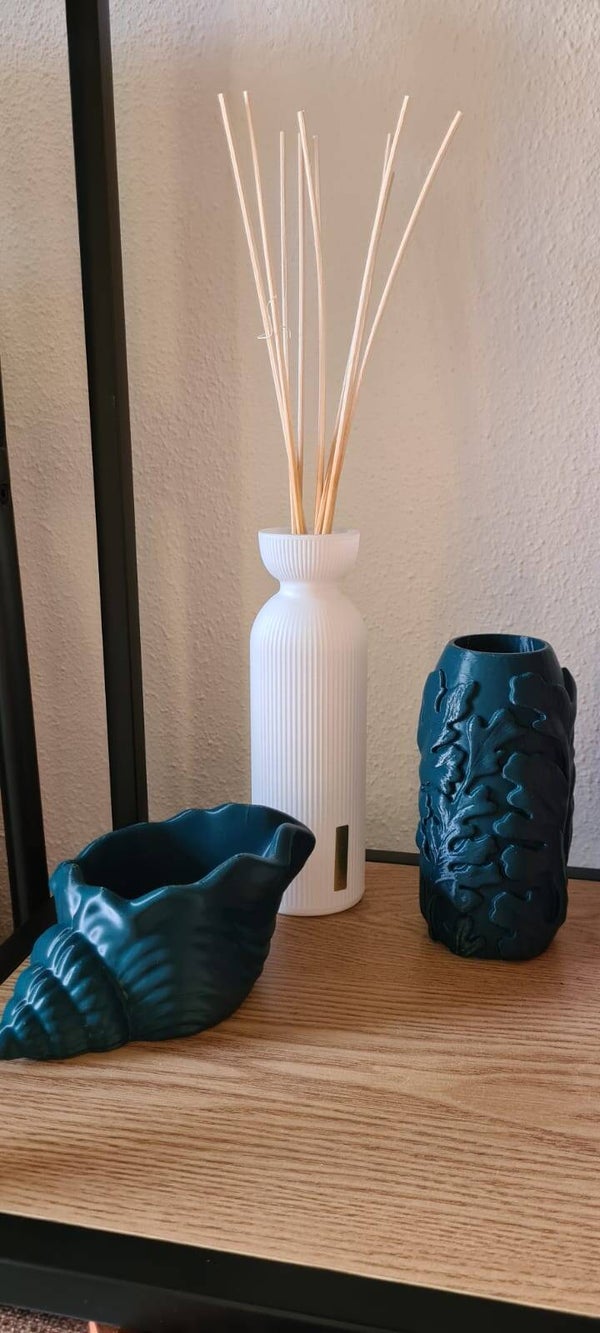 Duurzame 3D Geprinte Vaasjes & Interieurdecoratie – Set van Organische Woonaccessoires