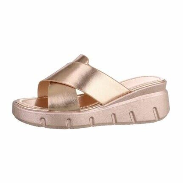 Gouden Plateau Slippers – Trendy & Comfortabel