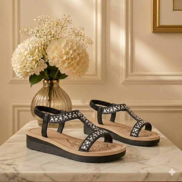 Zomer sandalen met strass stenen